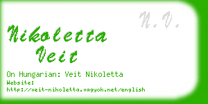 nikoletta veit business card